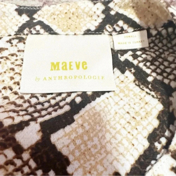 Maeve by Anthropologie Juno Snake Print Dress size XS Extra Small - Picture 8 of 16